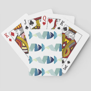 Jeu De Cartes Poisson bleu de natation Abstraite