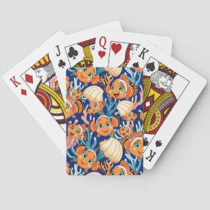 Jeu De Cartes Poisson clown Dessin animé mignon Famille Sous l'e
