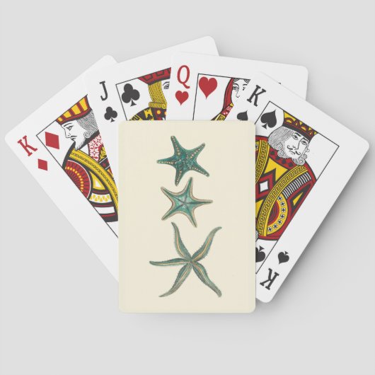 Jeu De Cartes Poisson triplé aquamarine (dos)