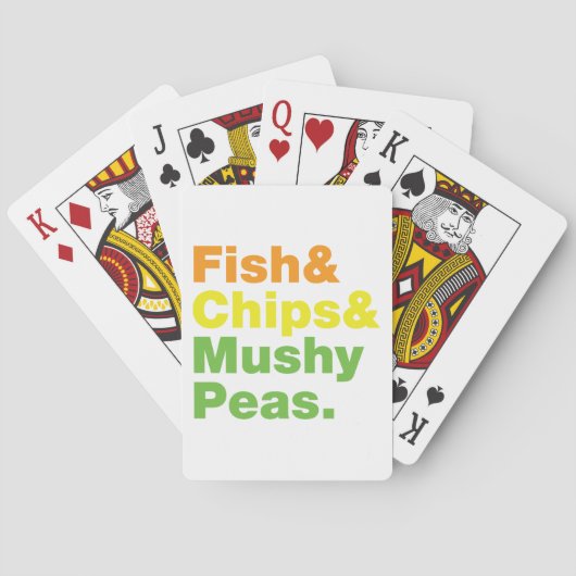 Jeu De Cartes Poissons & Chips & Pois Musqués. (dos)