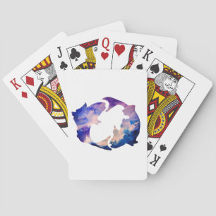 Jeu De Cartes Poissons D'Aquarelle, Symbole Zodiaque Fsih