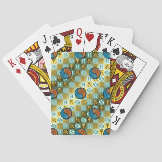 Jeu De Cartes Poissons & Dragon de Bois (dos)
