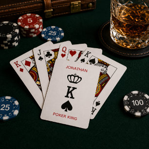 Jeu De Cartes Poker Carte King Ace Nom Personnalisé Jouer Cartes