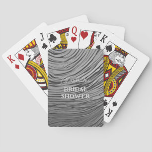 Jeu De Cartes Poker en satin gris argent pour enterrement de vie