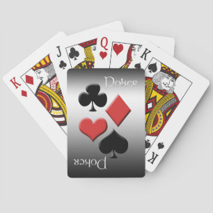 Jeu De Cartes Poker-Silver Metal Look