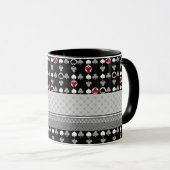 Jeu de cartes, poker, tasse de cartes de table (Devant droit)