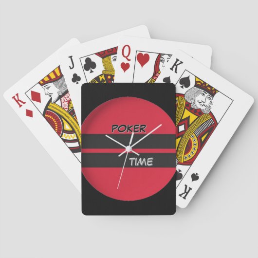 Jeu De Cartes Poker Time Rouge Noir  (dos)
