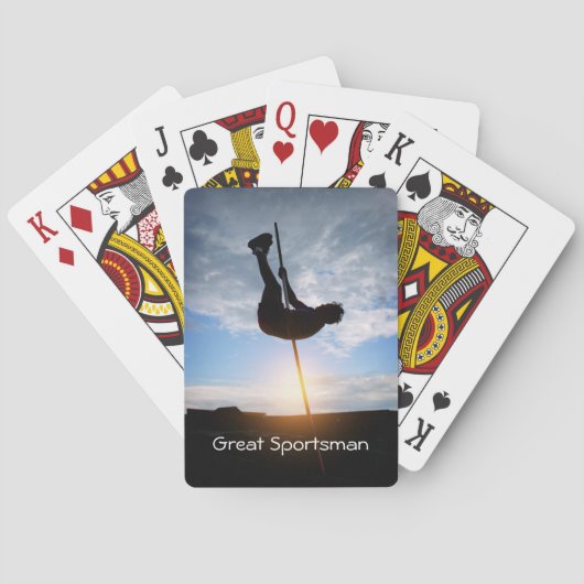 Jeu De Cartes Pole Vaulter Sport personnalise (dos)