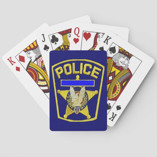 Jeu De Cartes Police Bouclier Jouer des cartes (dos)
