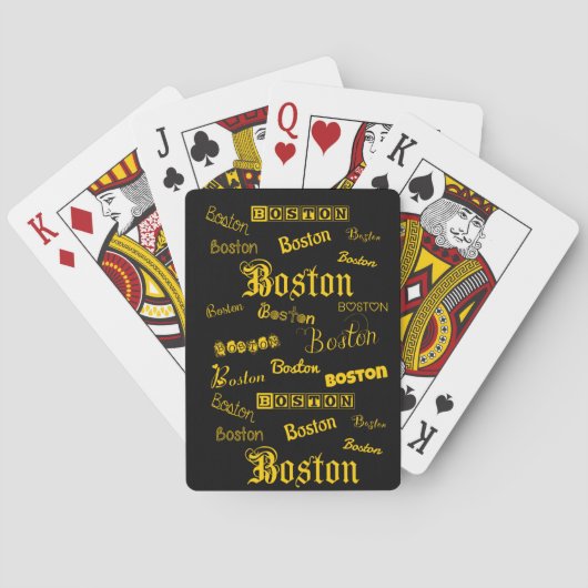 Jeu De Cartes Polices jaunes de Boston (dos)