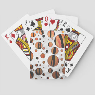 Jeu De Cartes Polis Dot Tiger Hot orange et noir