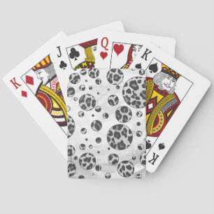 Jeu De Cartes Polka Dot Leopard Design noir et blanc