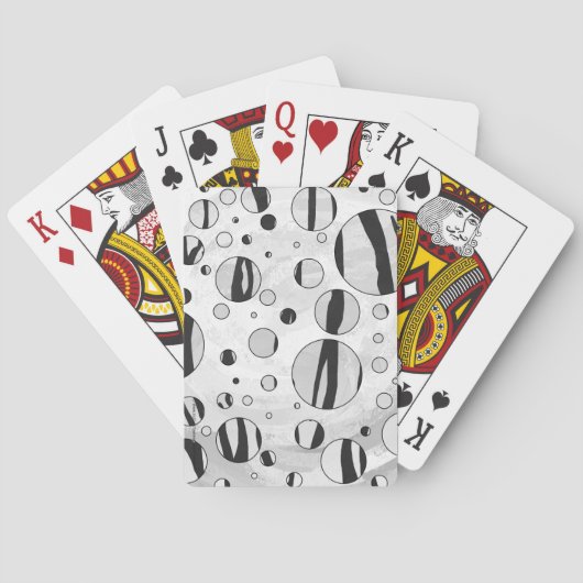 Jeu De Cartes Polka Dot Tiger noir et blanc (dos)