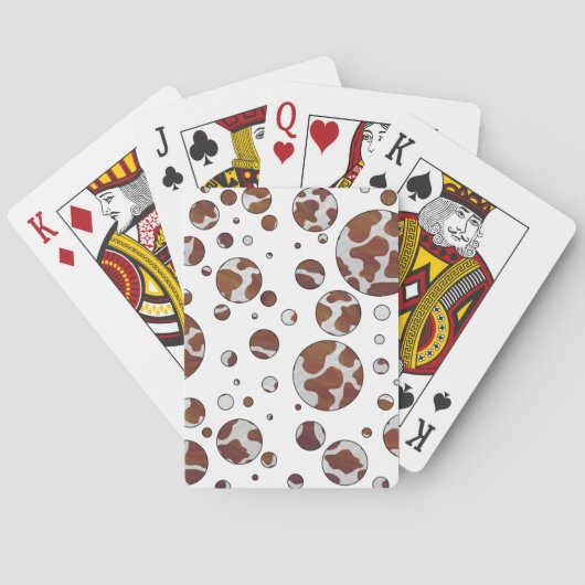 Jeu De Cartes Polka Dot Vache Brown et blanche (dos)
