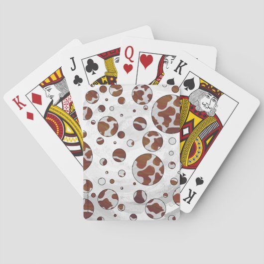 Jeu De Cartes Polka Dot Vache Brown et blanche (dos)