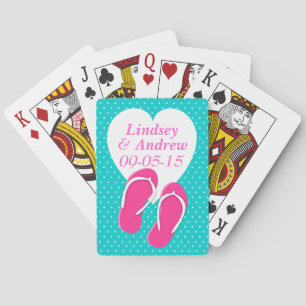 Jeu De Cartes Polka dotsa et tongs Coeur