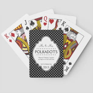 Jeu De Cartes Polka Dotted Anniversary Wedding Personalized