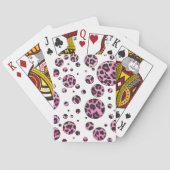 Jeu De Cartes Polka Leopard Pot noir et rose chaud (dos)
