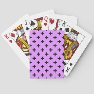 Jeu De Cartes Polka noire croise sur lilas