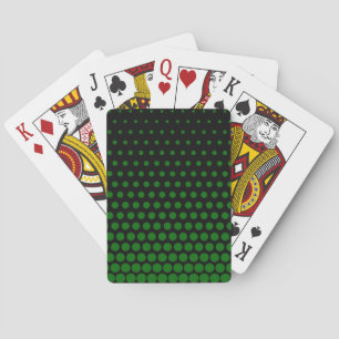 Jeu De Cartes Polka vert point noir moderne