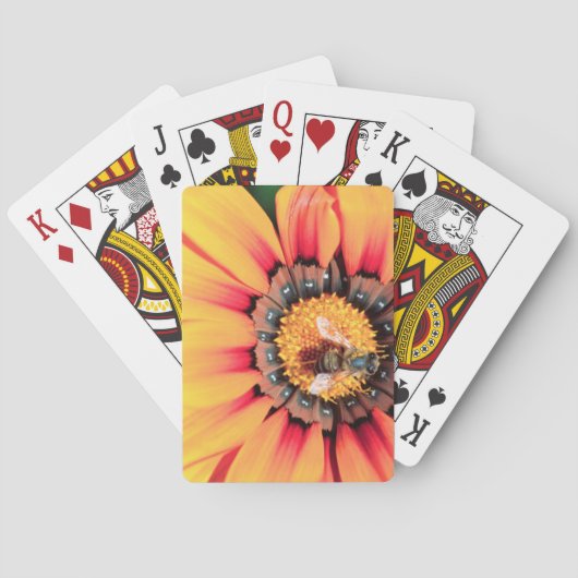 Jeu De Cartes Pollen de close-up extrême de A Bee Collecting (dos)