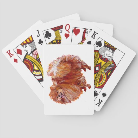 Jeu De Cartes Pomeranian rouge (dos)