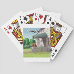 Jeu De Cartes Poméranien sur granite (grenade) drôle