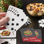 Jeu De Cartes Pomme d'enseignant personnalisé - Motif Chevron ve (In Situ)