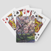 Jeu De Cartes Pomme fleurit avec rouge violet blanc bleu vert (dos)
