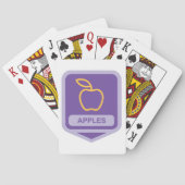 Jeu De Cartes Pomme violette Badge Conception Fruit Lover (dos)