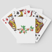 Jeu De Cartes Pommier rouge Branche Fruit frais et Feuilles vert (dos)