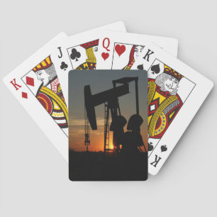 Jeu De Cartes Pompe à huile Jack au coucher du soleil Jouer des 