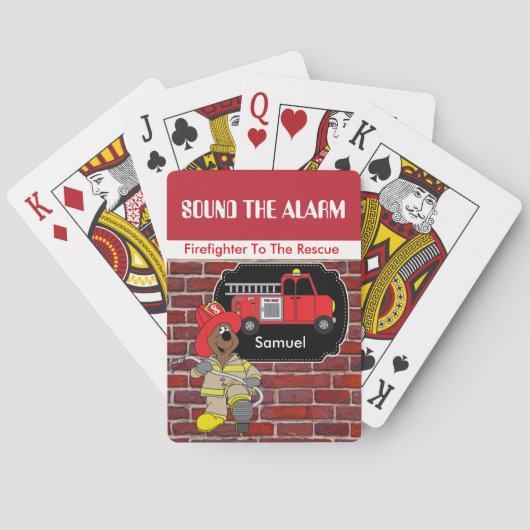 Jeu De Cartes Pompier à la Secourt (dos)