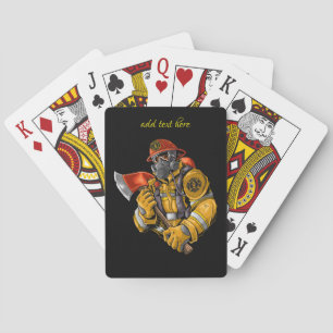 Jeu De Cartes Pompiers jouant aux cartes