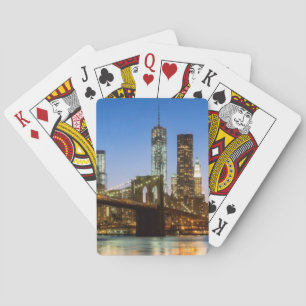 Jeu De Cartes Pont de Manhattan et de Brooklyn au crépuscule