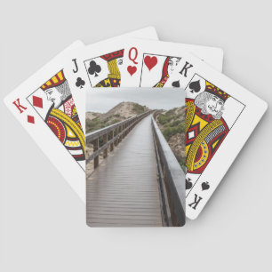 Jeu De Cartes Pont de pied au parc d'état de lac Oso Flaco