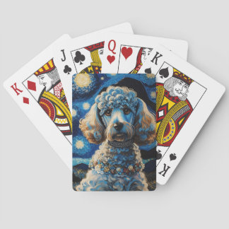 Jeu De Cartes Poodle dans la nuit étoilée Jouer des cartes