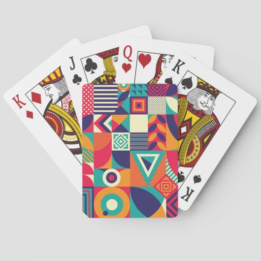 Jeu De Cartes Pop formes géométriques abstraites, motif transpar (dos)