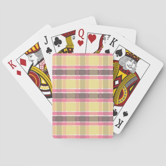 Jeu De Cartes Popcorn Bubblegum jaune Café rose Brown Plaid (dos)