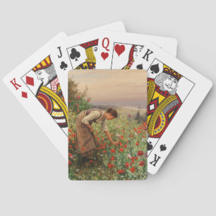 Jeu De Cartes Poppies à cueillir des filles (Scène Florale) (Cha