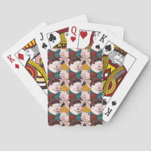 Jeu De Cartes Porcs avec le motif de casquettes