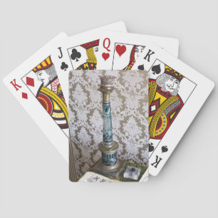 Jeu De Cartes Porte-bougie en verre vintage