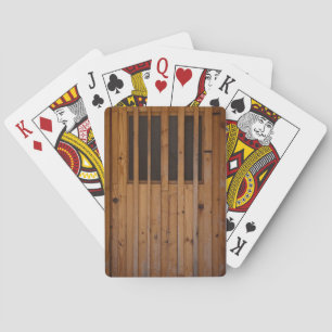 Jeu De Cartes Porte de plage de Wood Slats Costa Brava Espagne