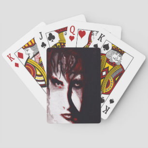 Jeu De Cartes Portrait d'art d'un homme de musique gothique post