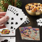 Jeu De Cartes Portrait d'art en collage multimédia (5) (In Situ)