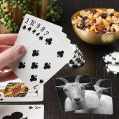 Jeu De Cartes Portrait de chèvre en noir et blanc (In Situ)