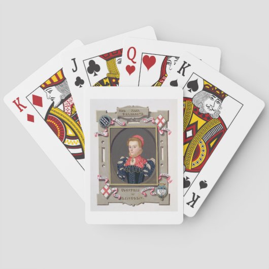 Jeu De Cartes Portrait de compte d'Elizabeth Fitzgerald (dos)