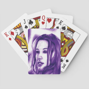 Jeu De Cartes Portrait de femme violette original