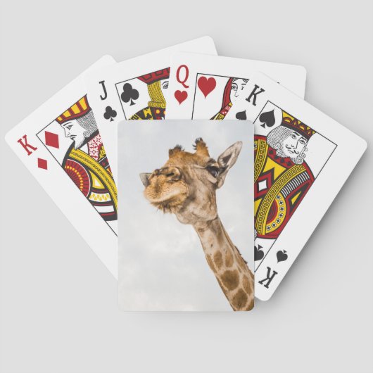 Jeu De Cartes Portrait de Giraffe Cartes de Jeu (dos)