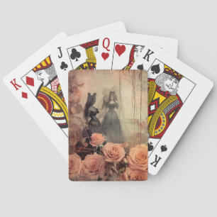 Jeu De Cartes Portrait de rose victorienne gothique sombre